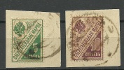 RUSSLAND RUSSIA 1918 Michel 125 - 126 O Auf Briefstück. Signiert - Used Stamps