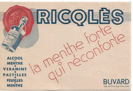 Buvard Ricqles Alcool De Menthe - Liqueur & Bière