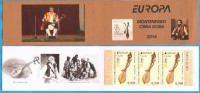 2014  349  EUROPA CRNA GORA MONTENEGRO VOLKSMUSIKINSTRUMENTE BOOKLET TYP A2  - VG - 2014