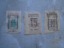 Hungary  Railway Ticket  Ca 1950-60  Békés   Bélmegyer   -train  -  10 -15  Km   3 Tickets   BA106.12 - Europa