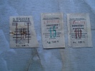 Hungary  Railway Ticket  Ca 1950's Békés , Bélmegyer  -train  Személyvonat,  Menettérti  -3 Tickets   BA108.5 - Europa