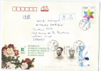 CHINE ENVELOPPE ENTIER POSTAL COMPLETEE AVEC DES TIMBRES - Lettres & Documents