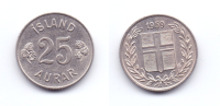 Iceland 25 Aurar 1959 - Iceland