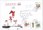 CHINE ENVELOPPE ENTIER POSTAL COMPLETEE AVEC DES TIMBRES - Cartas & Documentos