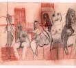 Personnages Post-cubistes.crayon Sur Papier.(Tesson) 319 X 184 Mm. - Tekeningen