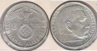 ALEMANIA  DEUTSCHES REICH 2 MARK A 1937 PLATA SILVER S - 2 Reichsmark