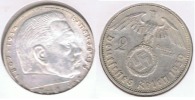 ALEMANIA  DEUTSCHES REICH 2 MARK A 1939 PLATA SILVER S2 - 2 Reichsmark