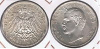 ALEMANIA  DEUTSCHES REICH 2 MARK BAYERN 1911 PLATA SILVER S - 2, 3 & 5 Mark Plata