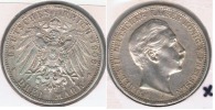 ALEMANIA  DEUTSCHES REICH 3 MARK A 1908 PLATA SILVER S - 2, 3 & 5 Mark Zilver