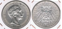 ALEMANIA  DEUTSCHES REICH 3 MARK A 1912 PLATA SILVER S - 2, 3 & 5 Mark Zilver