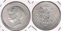 ALEMANIA  DEUTSCHES REICH 3 MARK BADEN 1911 PLATA SILVER S - 2, 3 & 5 Mark Silver