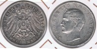 ALEMANIA  DEUTSCHES REICH 3 MARK BAYERN 1912 PLATA SILVER S - 2, 3 & 5 Mark Silber