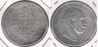 ALEMANIA  DEUTSCHES REICH 5 MARK A 1874 PLATA SILVER S - 2, 3 & 5 Mark Silber