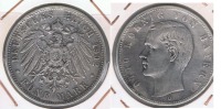 ALEMANIA  DEUTSCHES REICH 5 MARK BAYERN 1902 PLATA SILVER S - 2, 3 & 5 Mark Silber