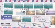 Australia 1987 Registered Airmail, AAT Scenes Stamps, Sent To Switzerland - Usados