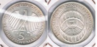 ALEMANIA 5  DEUTSCHE  MARK C 1973 PLATA SILVER S - 5 Mark