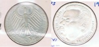 ALEMANIA 5  DEUTSCHE  MARK J 1975 PLATA SILVER S - 5 Mark