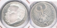 ALEMANIA 5  DEUTSCHE  MARK J 1975 PLATA SILVER S2 - 5 Marcos