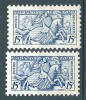 Monaco - 1955 -  Sceau Princier  - N° 418  - Variété Bleu Pale    - Neufs * - MLH - Abarten