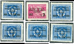 ITALIA, ITALY, LITORALE SLOVENO, OCCUPAZIONE JUGOSLAVA, 1947, FRANCOBOLLI NUOVI (MLH*), Scott 43,44,45,47,49,51 - Jugoslawische Bes.: Slowenische Küste