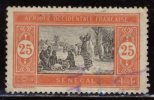 Sénégal - Oblitéré - Charnière Y&T 1922 N° 76 Marché Indigène 25c Rouge Et Noir - Oblitérés