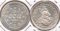 BELGICA 5 ECU 1987 PLATA SILVER S - Otros & Sin Clasificación