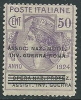 1924 REGNO PARASTATALE INV. GUERRA ROMA 50 CENT MNH ** - W276 - Franchigia