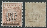 1925 REGNO SERVIZIO COMMISSIONI SOPRASTAMPATO 1 LIRA SU 60 CENT MNH ** - W276 - Vaglia Postale