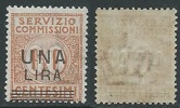 1925 REGNO SERVIZIO COMMISSIONI SOPRASTAMPATO 1 LIRA SU 60 CENT MNH ** - W276 - Mandatsgebühr