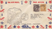 Canada Via Air Mail 1st First Official Flight NORWAY HOUSE - WINNIPEG 1935 Cover Lettre Beaver Cachet (2 Scans) - Poste Aérienne