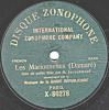 78 Trs - 25 Cm - état B - ZONOPHONE - GARDE REPUBLICAINE -  PLUIE DE PERLES - LES MARIONNETTES - 78 T - Disques Pour Gramophone