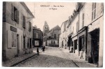 CPA - GROSLAY - RUE DE PARIS - L'EGLISE - EPICERIE - Petite Animation - N/b - 1913 - - Groslay