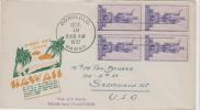 USG049a / Hawai FDC Mit 4-er Block Via S.F. Nach New Jersey, 1937 - Hawaii