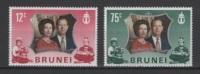 (S0617) BRUNEI, 1972 (Queen Elizabeth II  And Prince Philip Silver Wedding) Complete Set. Mi ## 180-181. Mint Hinged* - Brunei (...-1984)