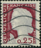 Pays : 189,07 (France : 5e République)  Yvert Et Tellier N° : 1263 A (o) - 1960 Marianne (Decaris)