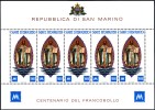 San Marino 1977 Centenario Del Francobollo Foglietto N. 38 MNH** - Hojas Bloque