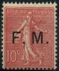 France (1901) Franchise Militaire N 4 * (charniere) - Francobolli  Di Franchigia Militare