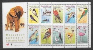 South Africa 1991 Birds / Migratory Species 10v In Sheetlet ** Mnh (25642) - Blocchi & Foglietti