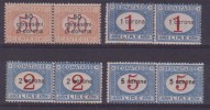 1922 - DALMAZIA SEGNATASSE ( SASS. N. 1/4 ) COPPIA MNH CAT. € 950,00. - Dalmatia