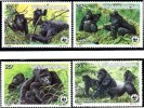 RWANDA   N° 1173/76 * *  ( Cote 20e )  WWF  Panda  Gorilles - Gorilla
