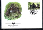 RWANDA   FDC   WWF  Panda  Gorilles - Gorilles