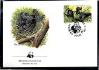 RWANDA   FDC   WWF  Panda  Gorilles - Gorillas