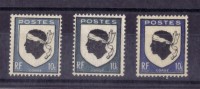 VARIETE DE COULEUR N *755 (bleu-gris Et Noir,bleu Et Noir,outremer Et Noir ) NEUF** - Unused Stamps