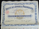 Action 100 Francs Societe Des Appareils Magondeaux Siege Social à Paris 15/07/ 1925 - Automobilismo