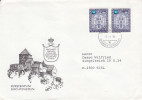 Liechtenstein - Lettre De Service De 1986 ° - Avec Vignette De L'exposition Philatélique - Brieven En Documenten