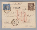 Heimat AR Stein 1865-10-01 Lang-O NN-Brief Nach Herisau Lokal - Covers & Documents