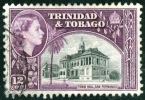TRINIDAD TOBAGO, COMMEMORATIVO, REGINA ELISABETTA II, 1953, FRANCOBOLLO USATO, Mi 162, Scott 79, YT 166 - Trinidad & Tobago (...-1961)