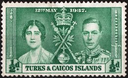 TURKS AND CAICOS, COAT OF ARMS, COMMEMORATIVO, INCORONAZIONE, 1937,  NUOVO (MLH*), Mi 115, Scott 75, YT 117 - Turks & Caicos