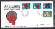 Brunei 1991 Indigenous Fruits Series FDC - Brunei (1984-...)