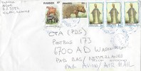 Rwanda 2004 Kigali Cow Sheep Porcupine Religion Cardinal Cover - Used Stamps